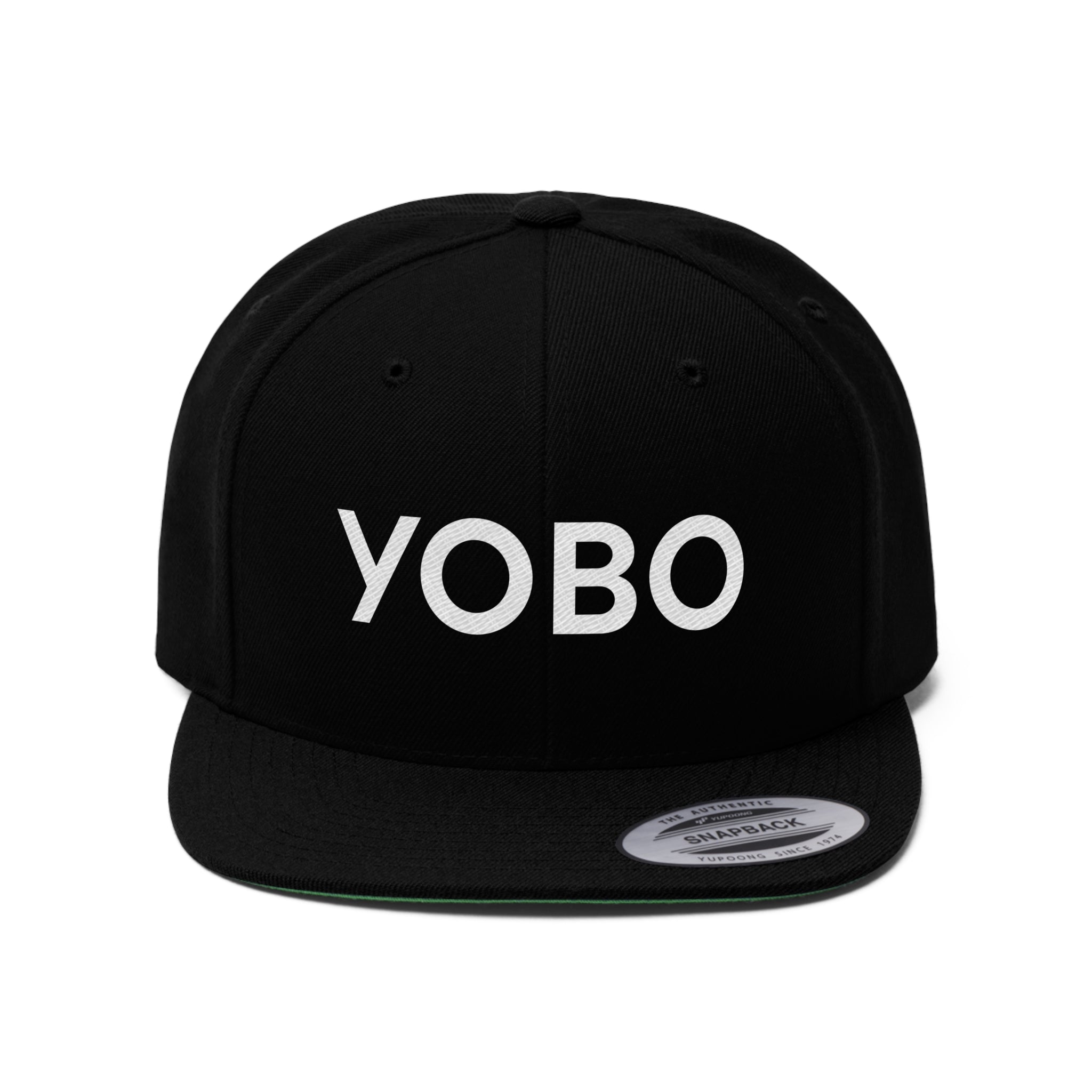 Yobo Flat Bill Hat in Black
