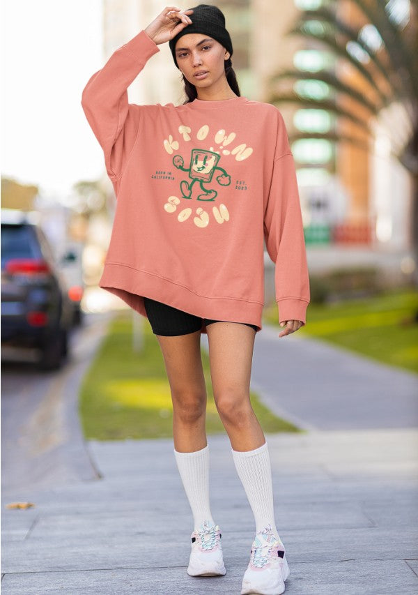 KTOWN Splash Sweatshirt in Terra Cotta