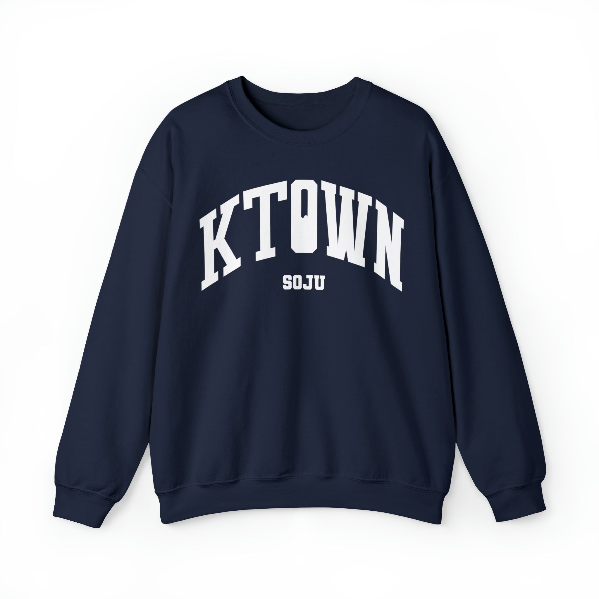 KTOWN Varsity Crewneck Sweatshirt in Navy