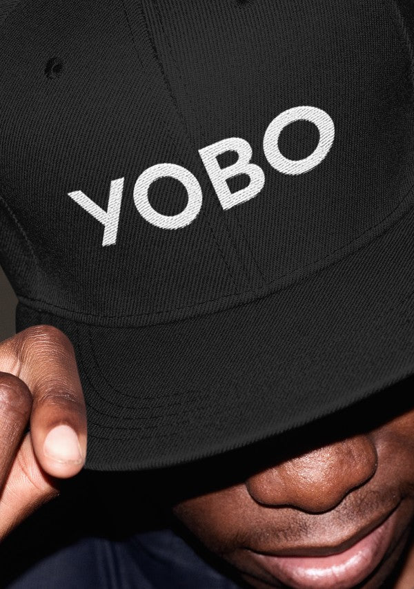 Yobo Flat Bill Hat in Black
